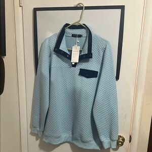 Blue Quilted Sweater